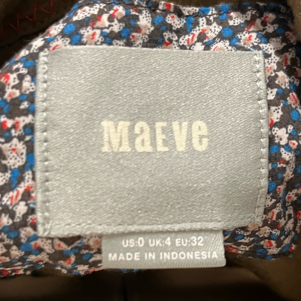 Maeve Anthropologie Olive Green Button Up Dress - Picture 8 of 9